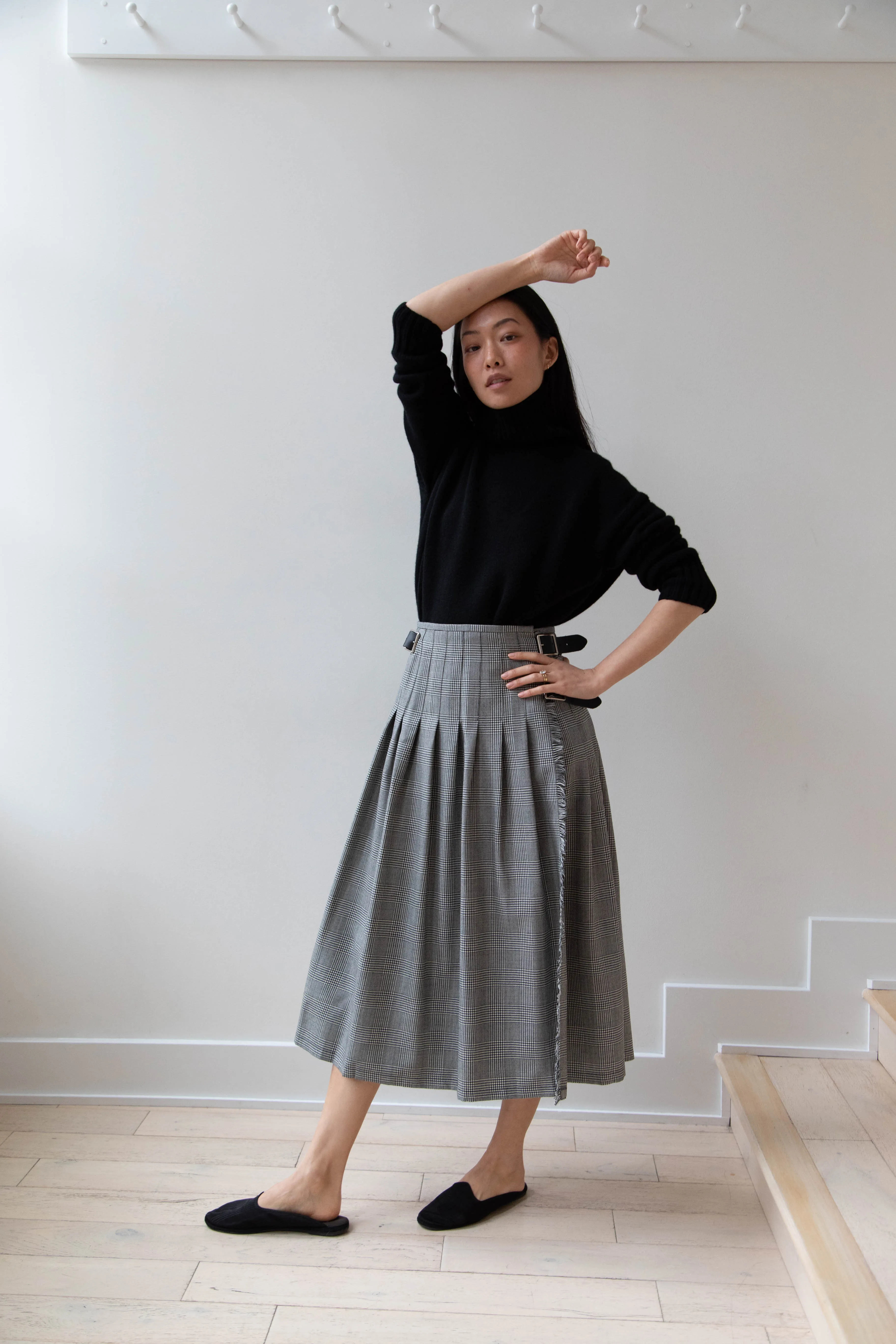 O'Neil of Dublin | Pleated Skirt in Glen Check