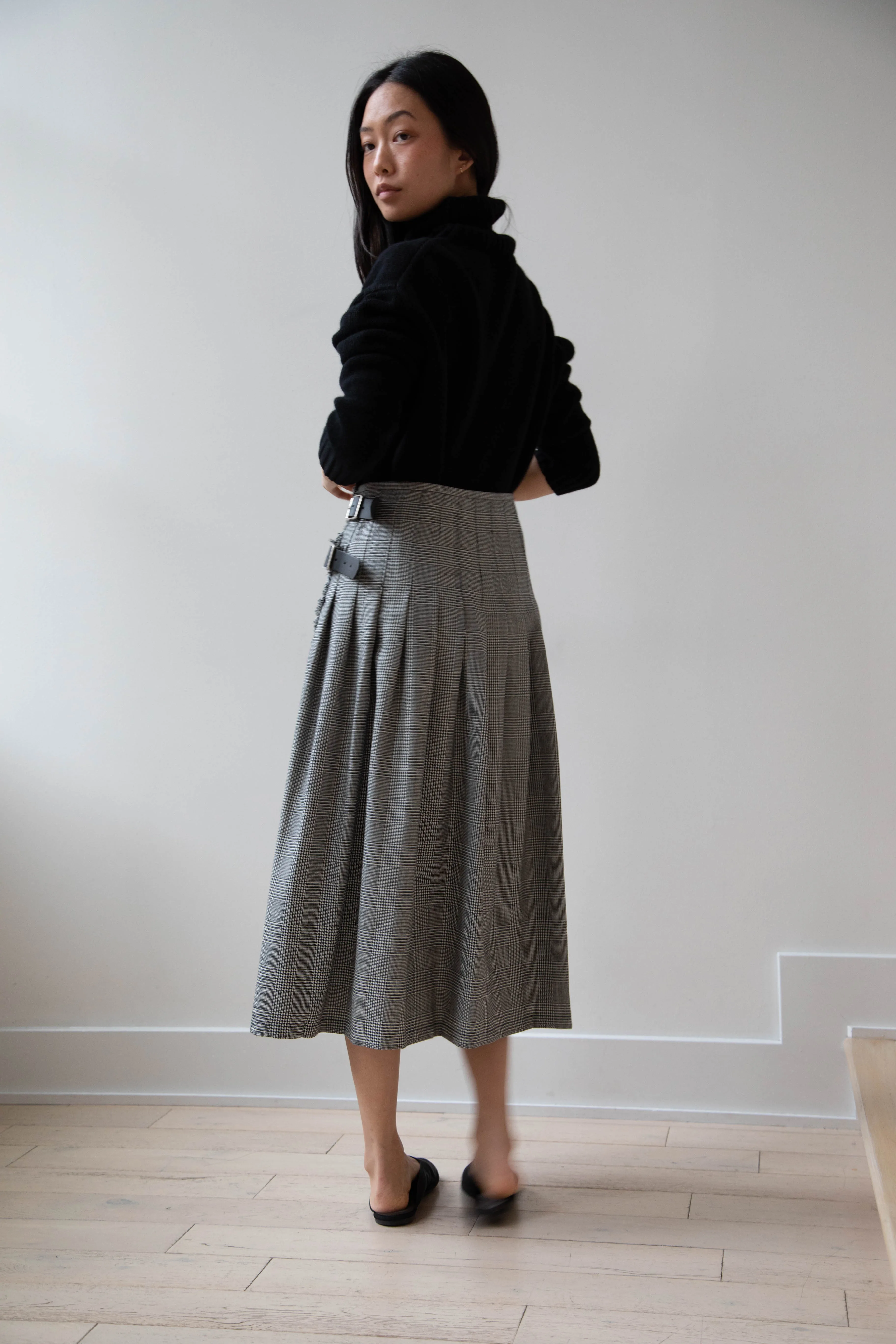 O'Neil of Dublin | Pleated Skirt in Glen Check