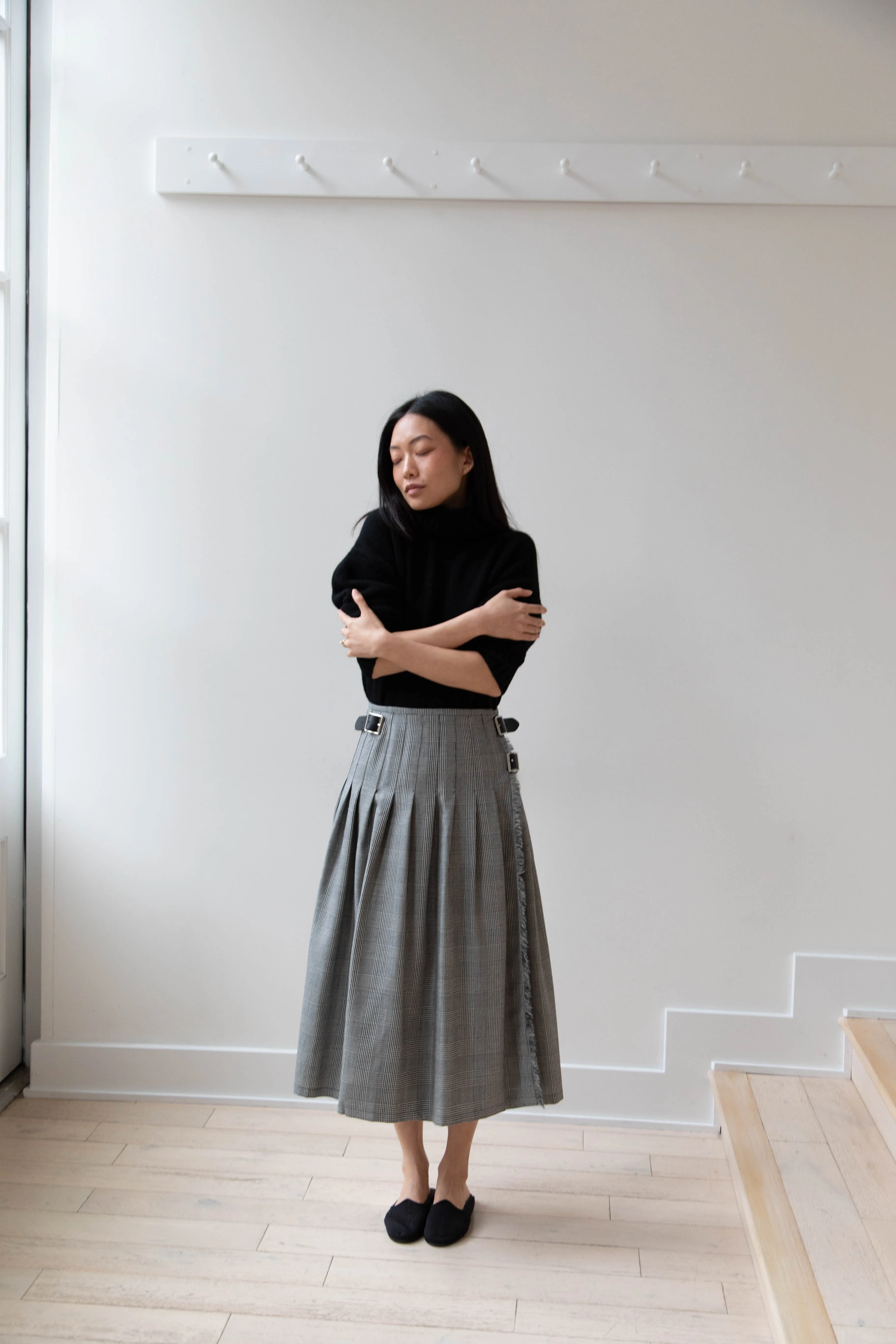 O'Neil of Dublin | Pleated Skirt in Glen Check