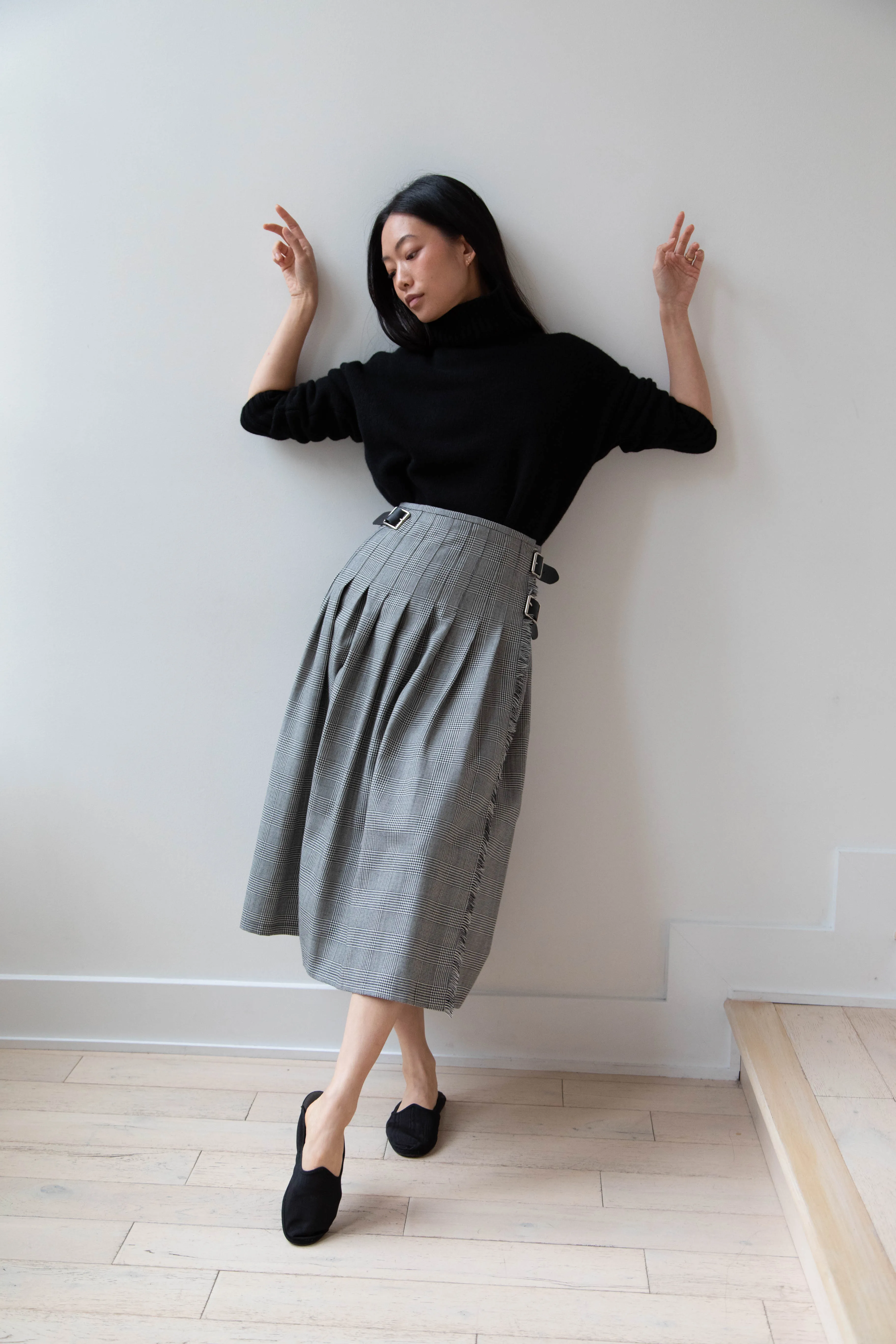 O'Neil of Dublin | Pleated Skirt in Glen Check