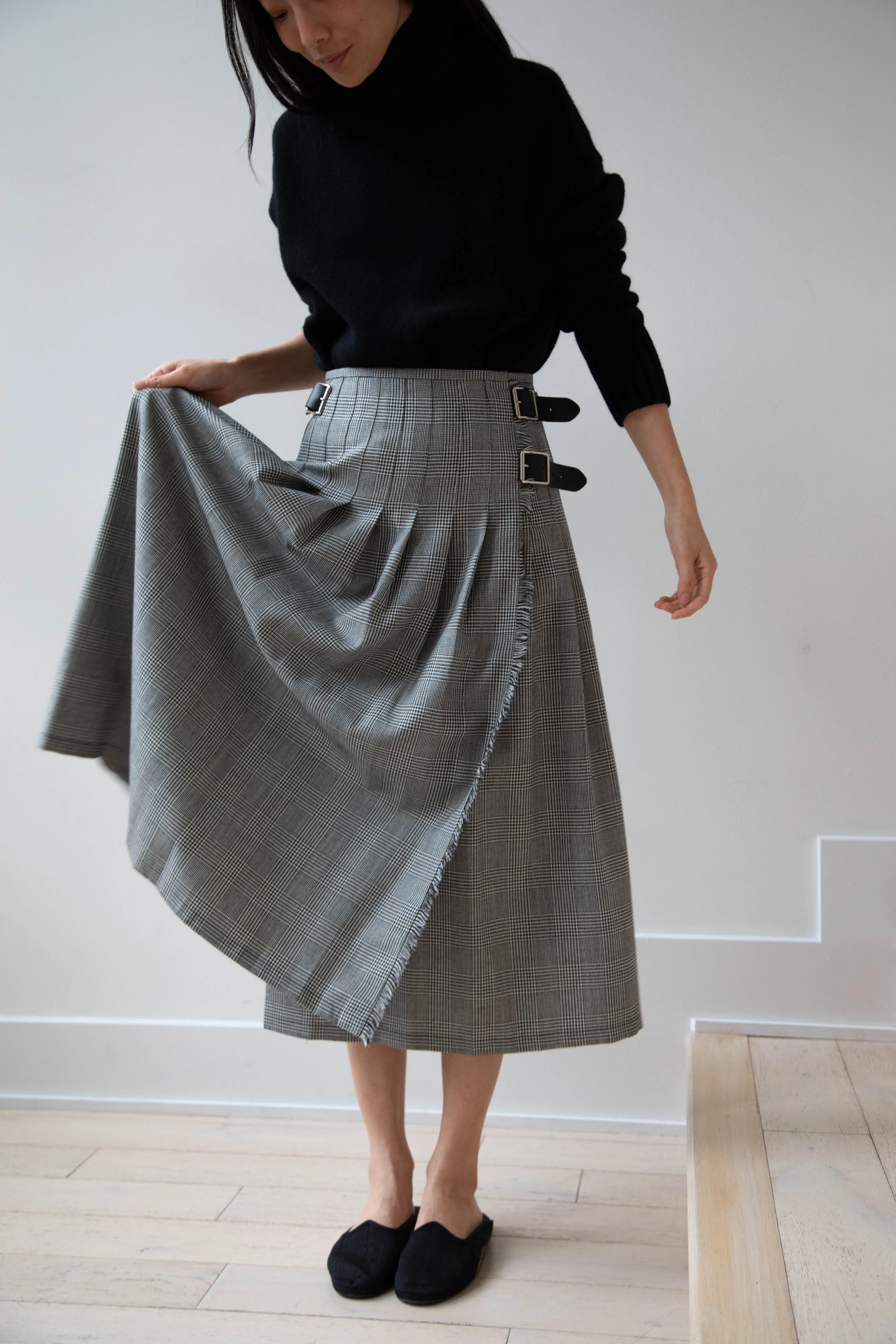 O'Neil of Dublin | Pleated Skirt in Glen Check