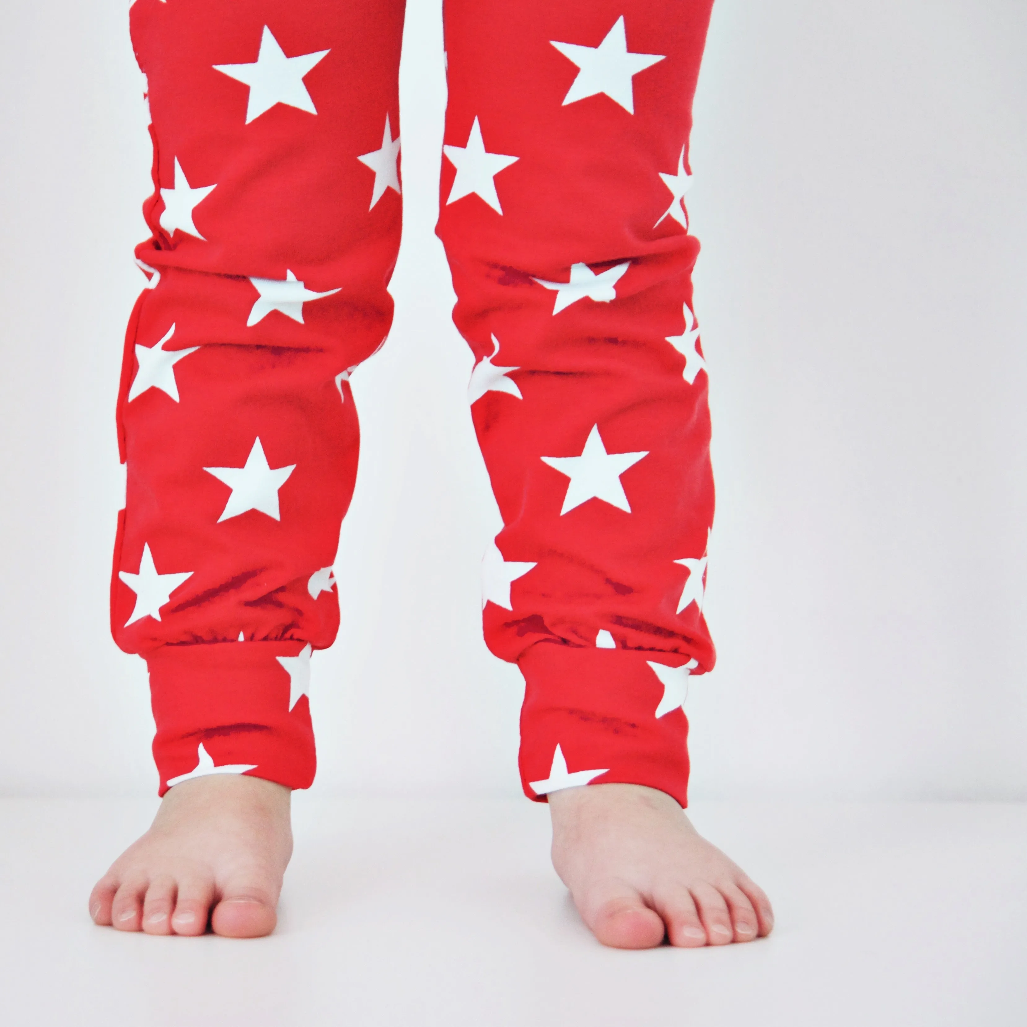 Red Star Print Leggings