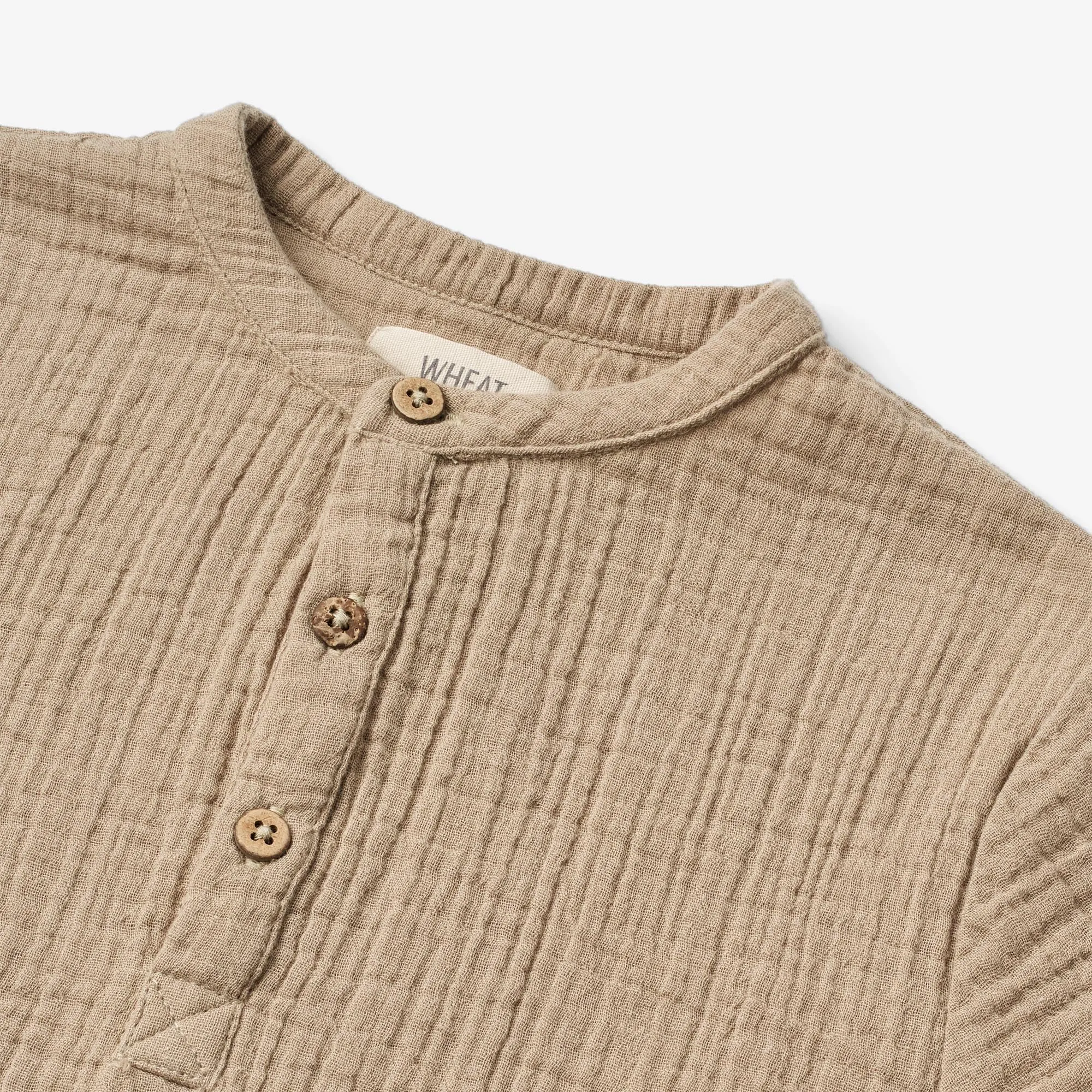 Shirt S/S Svend - beige stone