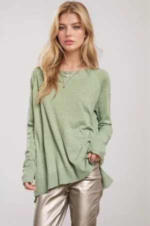 Solid Comfort  Knit Top