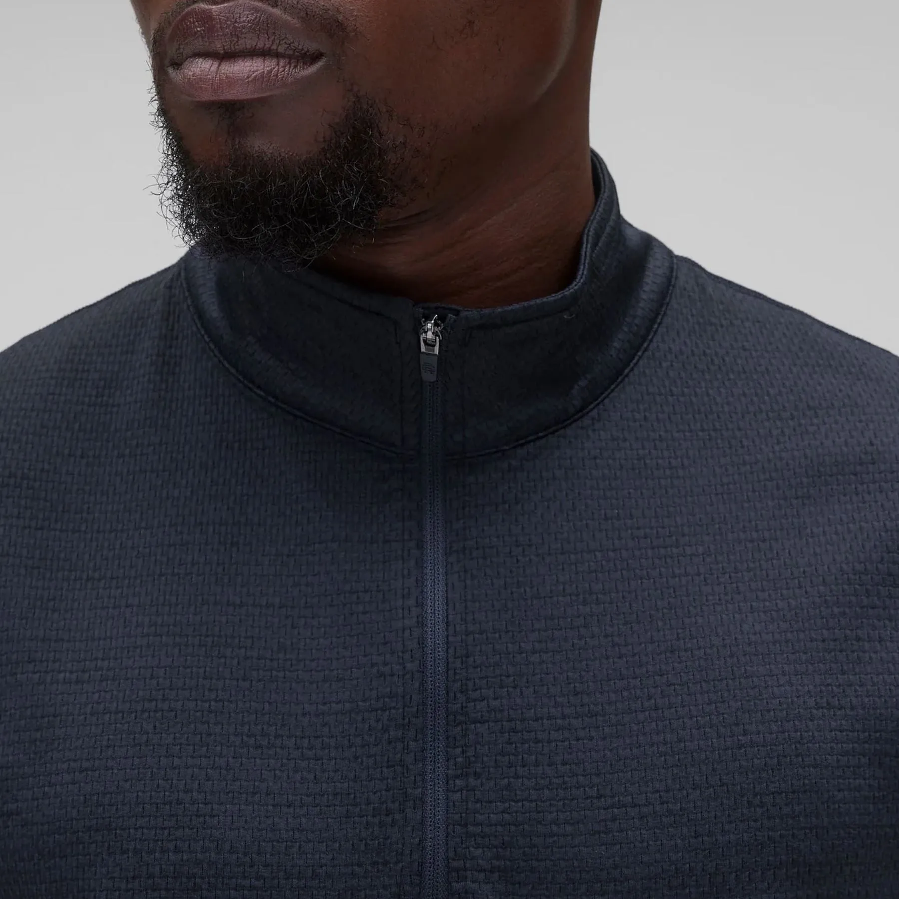 Solotex Mesh Tiebreak Quarter Zip Mid Layer Navy - AW24