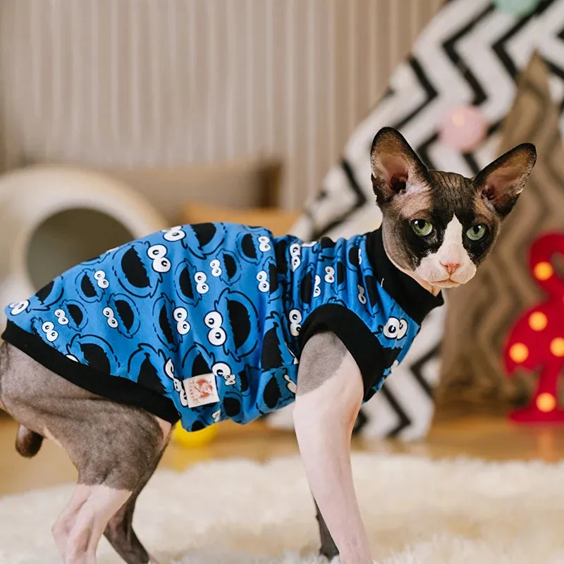 Sphynx Vest Pet Cat Clothes | Soft Warm Hoodies for Sphynx & Devon Rex | Hairless Cat Shirt for Cats & Small Dogs