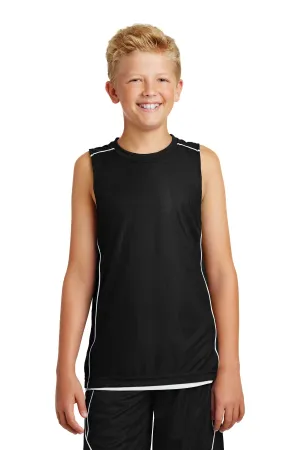 Sport-Tek® Youth PosiCharge® Mesh Reversible Sleeveless Tee. YT555