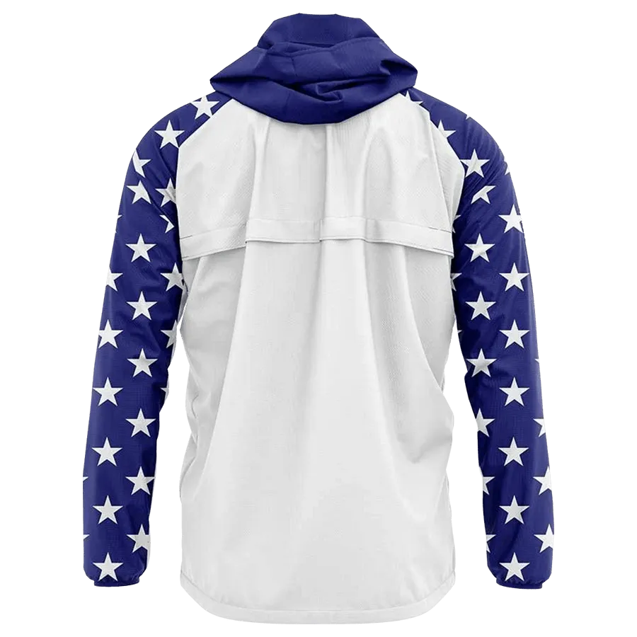 USA Flag Full Zip Rain Jacket