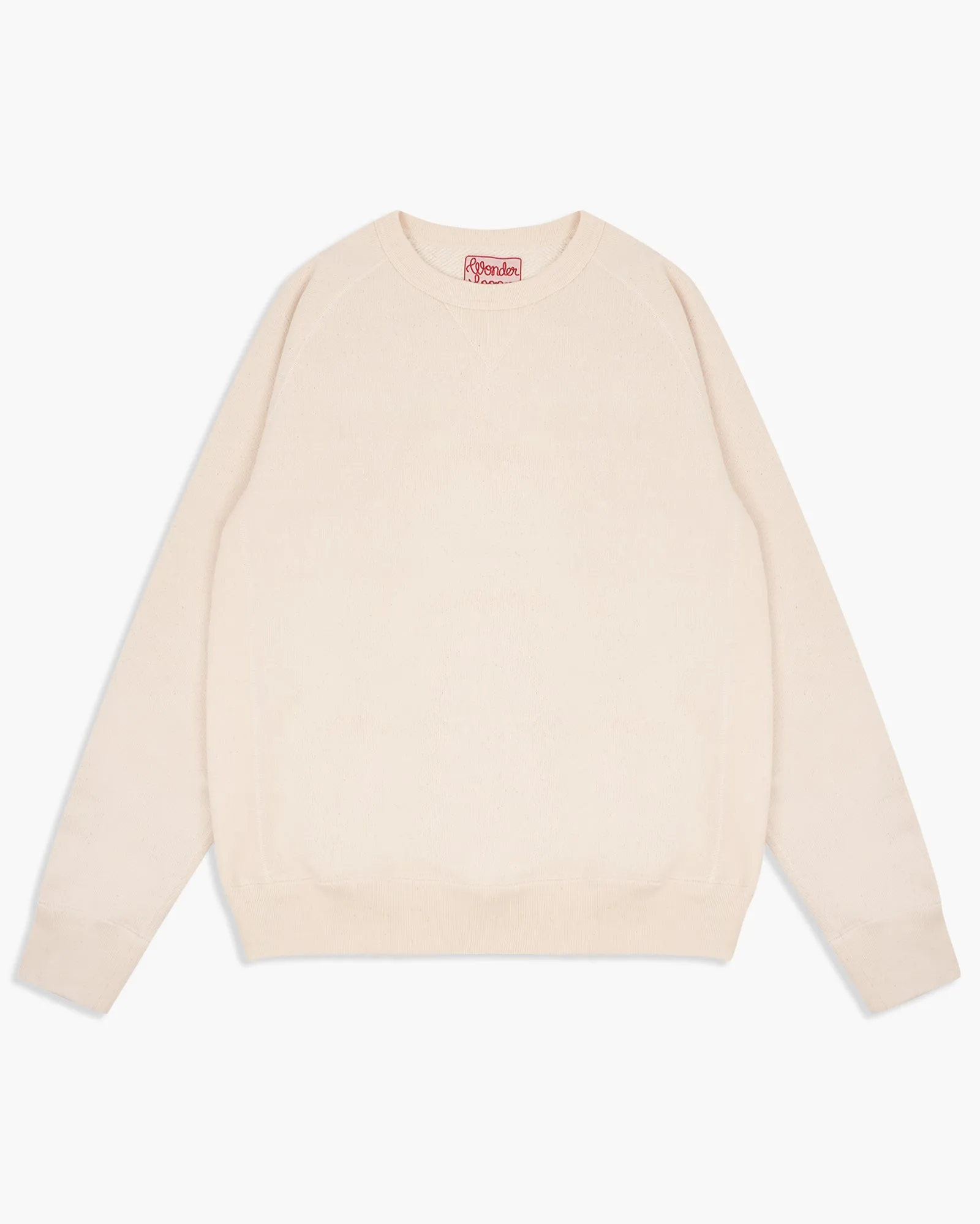 Wonder Looper 876gsm Double Heavyweight French Terry Pullover Crew Neck - Ecru