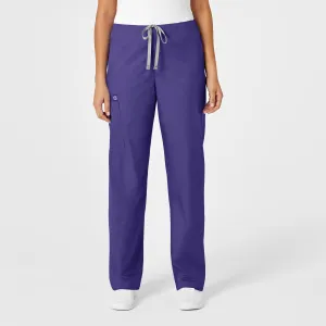 WonderWORK Unisex Drawstring Cargo Scrub Pant - Grape